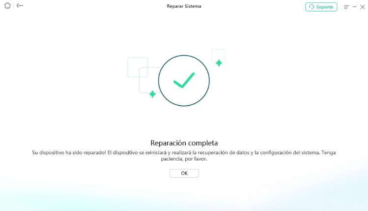 AnyFix ha solucionado con éxito el problema