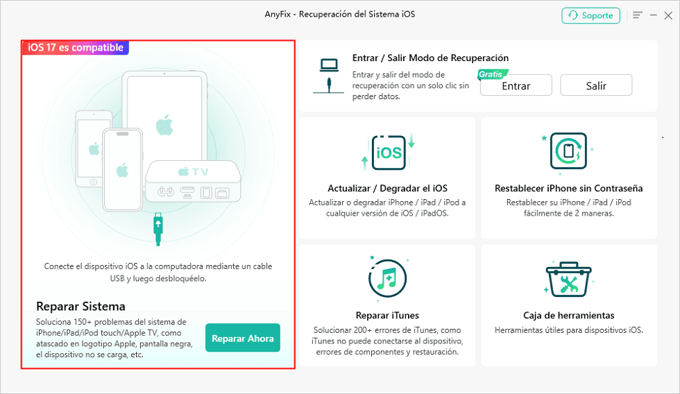 Haz clic en Reparar Sistema