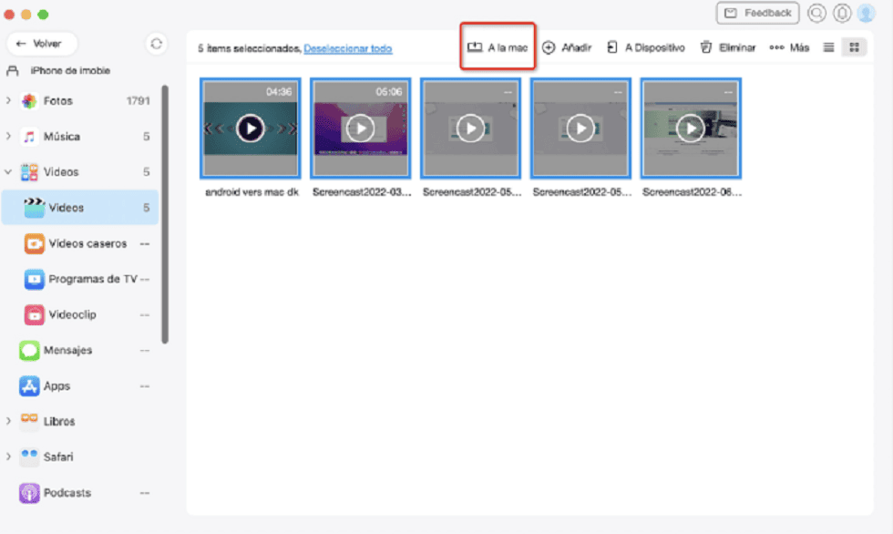 Utilizando AnyUnlock para Pasar videos de iphone a pc windows-Paso 2