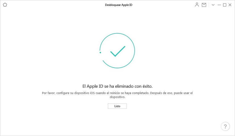 Apple ID Eliminada con éxito