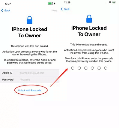 Ingresa el código de activación - Cómo solucionar “Solo el propietario puede desbloquear este iPhone