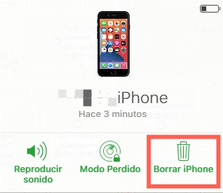En iCloud Borrar iPhone