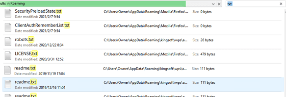 Buscar .txt para encontrar el bloc de notas para guardar
