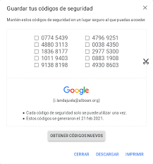 Eliminar la verificación en dos pasos de Gmail con el código de copia de seguridad de Google