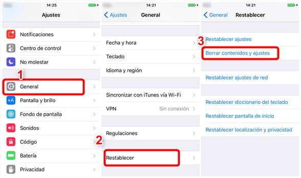 Cómo borrar un iPhone directamente