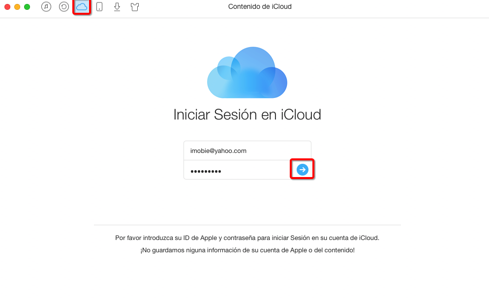 Cómo exportar contactos de iCloud con AnyTrans – Paso 2