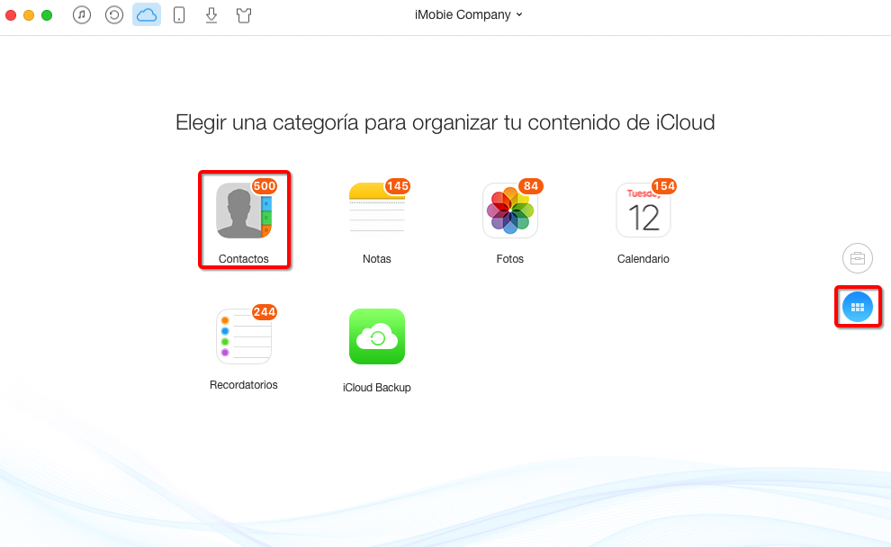 Cómo exportar contactos de iCloud con AnyTrans – Paso 3
