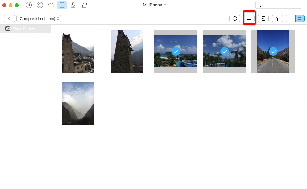 Importar fotos del iPhone al PC con AnyTrans – Paso 4