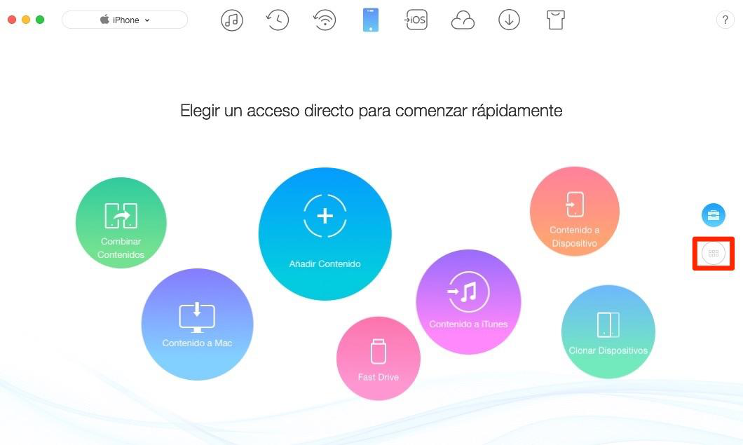 ( Alt: Pasar música al iPhone- Paso 2)
