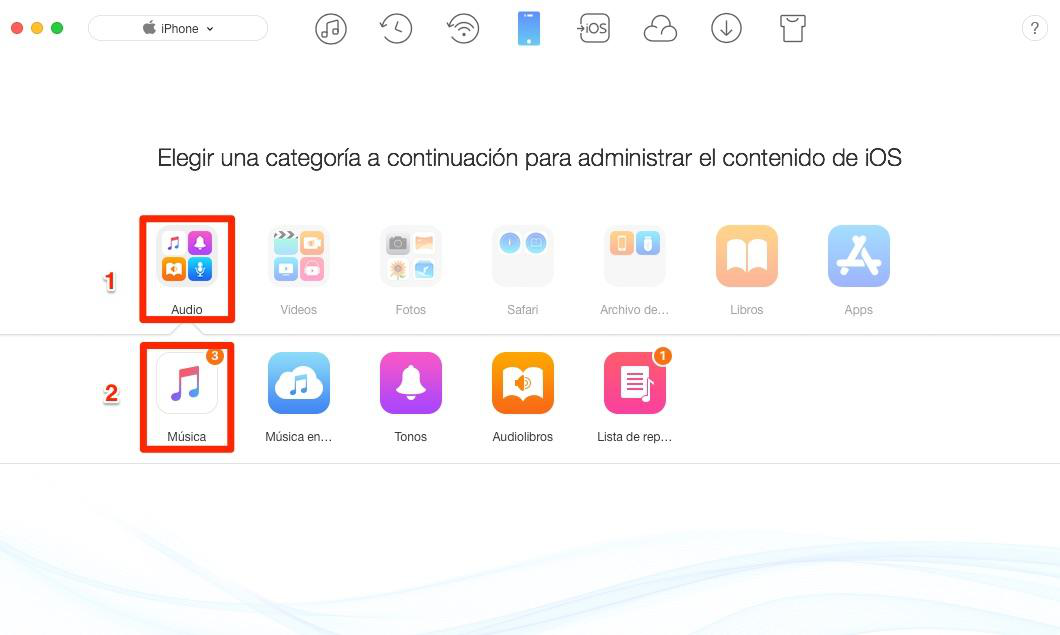 ( Alt: Cómo pasar música al iPhone- Paso 3)