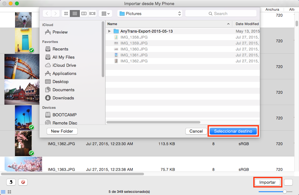 Cómo Obtener fotografías desde el iPhone a Mac con Preview