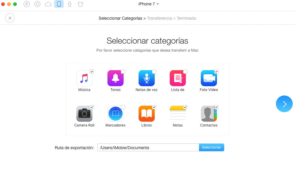 Cómo hacer una copia de seguridad con AnyTrans – Paso 3