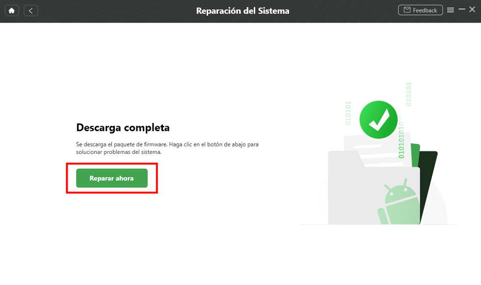 Dar clic a reparar ahora