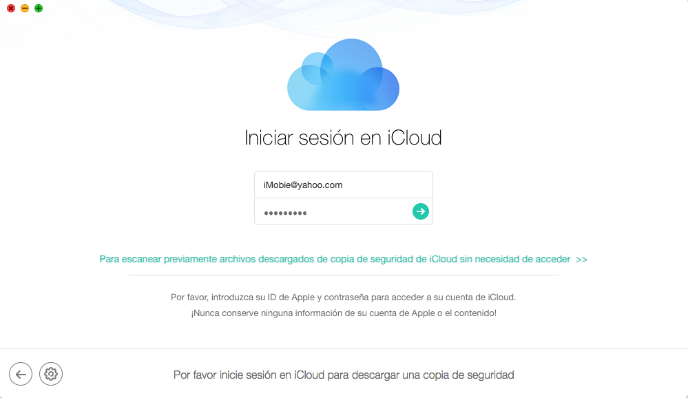 Cómo descargar Copia de seguridad de iCloud con PhoneRescue – Paso 2