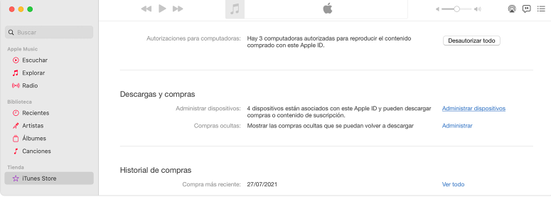 Desconectar iPhone y iPad en Mac/PC