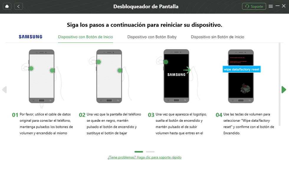 Desbloquear Samsung S20S20/21/22 + Ultra con DroidKit-Paso 4.