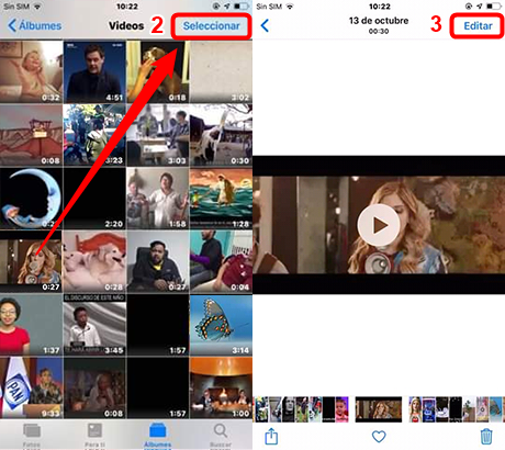 Cómo editar videos en iPhone con la App Fotos 2