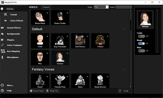 MorphVOX PRO-para cambiar tu voz