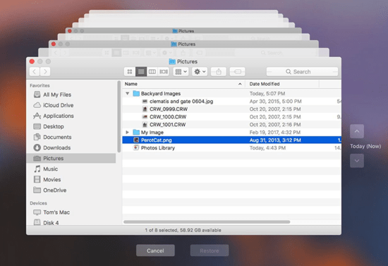 La función Time Machine de Apple puede ayudarte a recuperar datos borrados