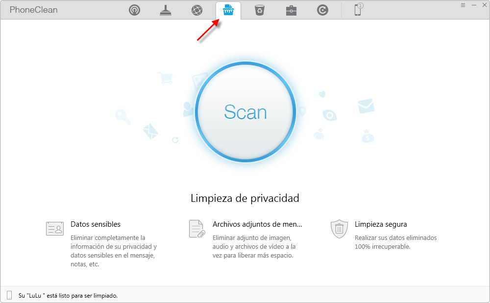 Cómo borrar todos los mensajes en el iPhone con PhoneClean