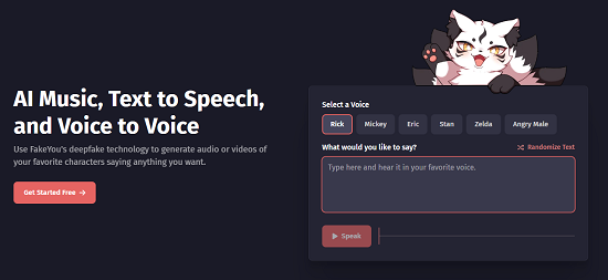 Cambiador de voz en línea - Fake You