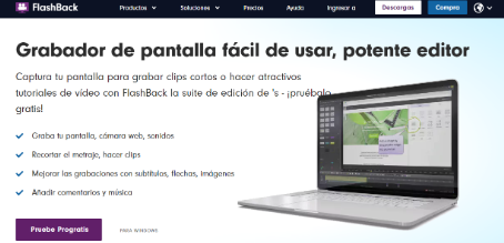 El grabador de pantalla Windows 10 gratis - Flashback