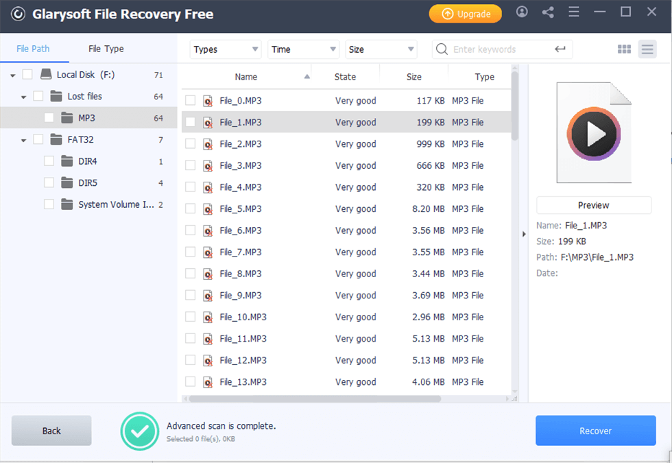 Programa para recuperar archivos borrados del PC-Glary File Recovery