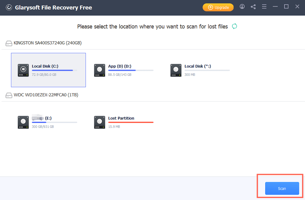 Descargar Glarysoft File Recovery para escanea archivos de vídeo perdidos