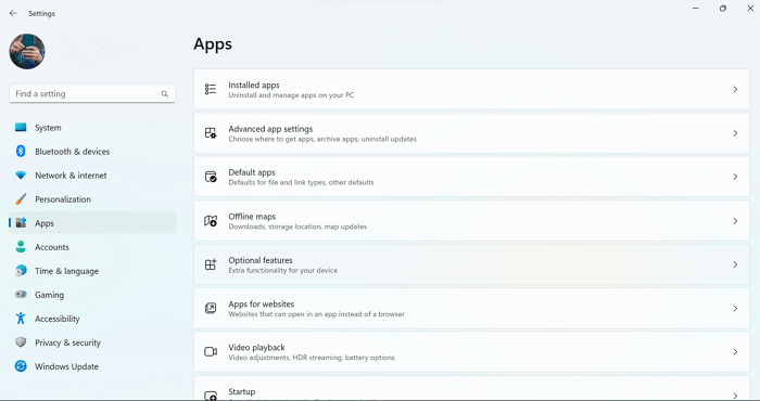 Vaya a Funciones opcionales desde Configuración