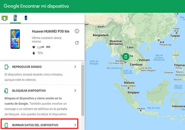 Accede a Encontrar mi móvil de Google - Qué hacer si mi celular Huawei fue robado o perdido