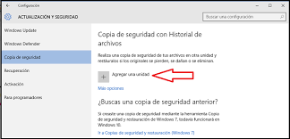 Recuperar archivos borrados en Windows 10 a través de copias de seguridad