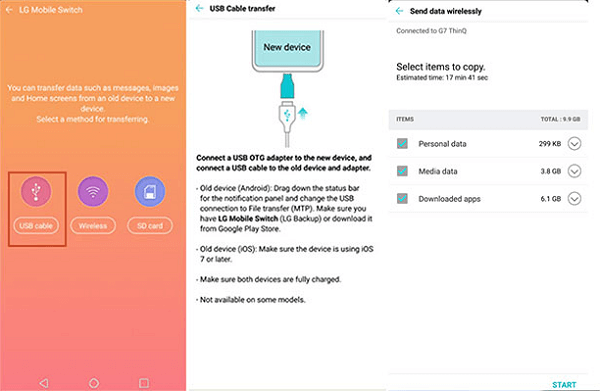 LG Mobile Switch-app para pasar archivos de Android a Android