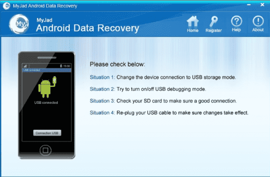 Recuperador de mensajes de whatsapp-MyJad Android Data Recovery