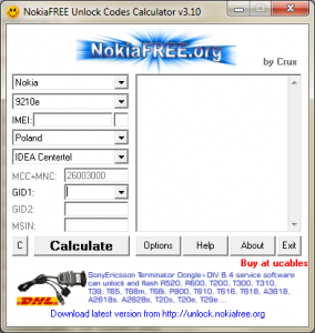 Programa para liberar celulares Samsung-NokiaFREE Unlock Codes Calculator