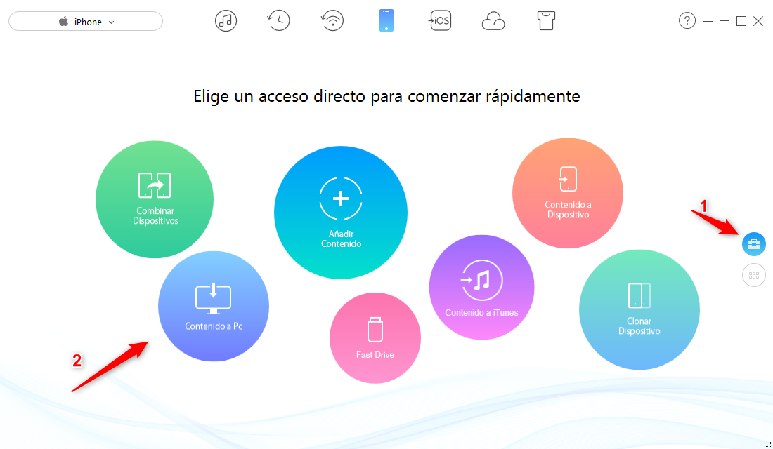 Cómo pasar fotos de iphone 6 a PC - paso 1