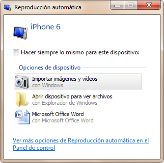 Pasar fotos del iphone 6 al PC - paso 1