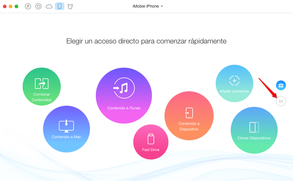 Pasar música al iPhone con AnyTrans - paso 1