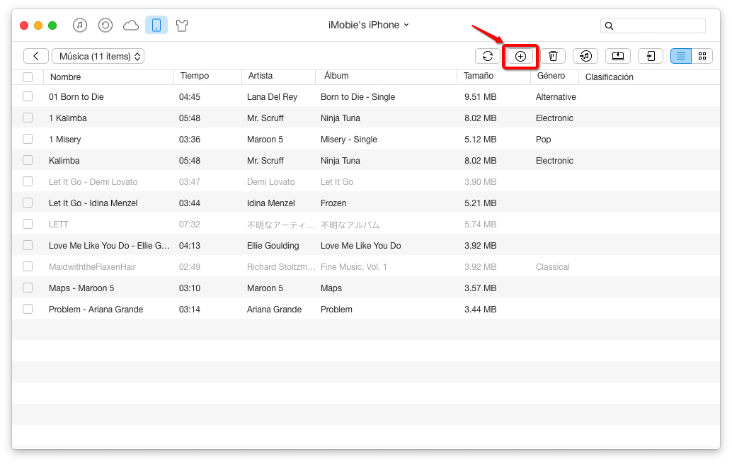 Pasar música al iPhone con AnyTrans – Paso 3