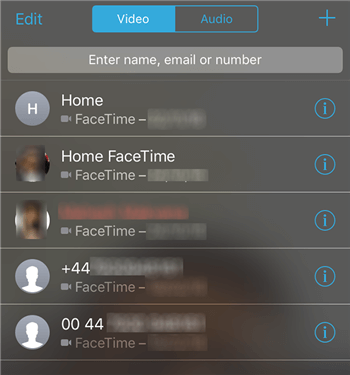 Realizar una llamada Facetime en iPhone
