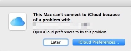 No se puede conectar a tu iCloud