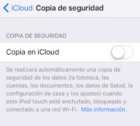 Problemas con iCloud: Copia de seguridad de iCloud no funciona