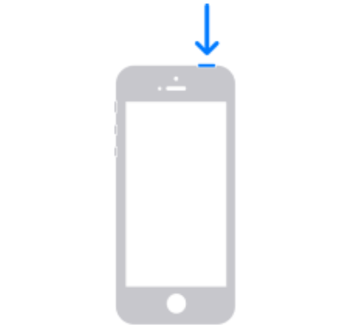 Reiniciar el iPhone SE (primera generación), 5 o anterior