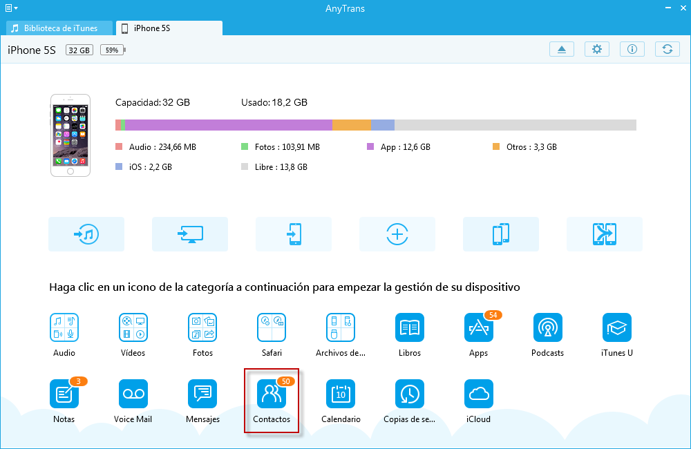 Cómo respaldar selectivamente Contactos en el iPhone-Paso 2