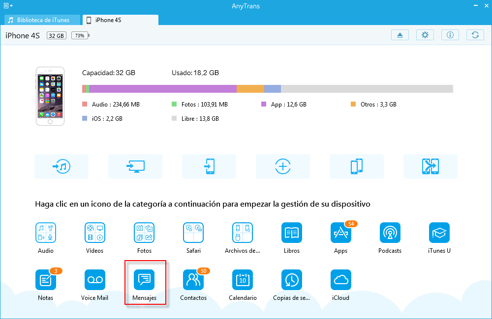Cómo hacer copia de seguridad de texto Mensajes en el iPhone - Paso 2
