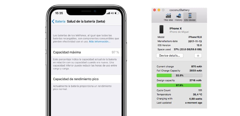 Verificar la salud de batería del iPhone