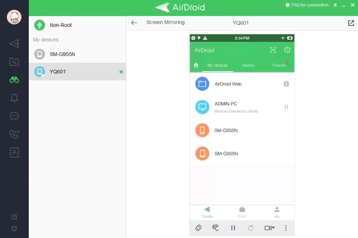 Utiliza Airdroid para hacer mirroring de Android a PC
