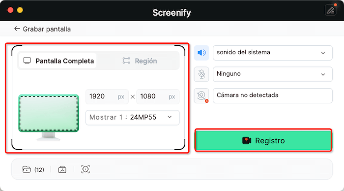 Programa para grabar con webcam gratis con Screenify