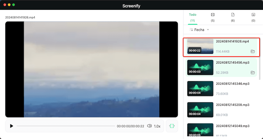 Programa para grabar con webcam gratis con Screenify