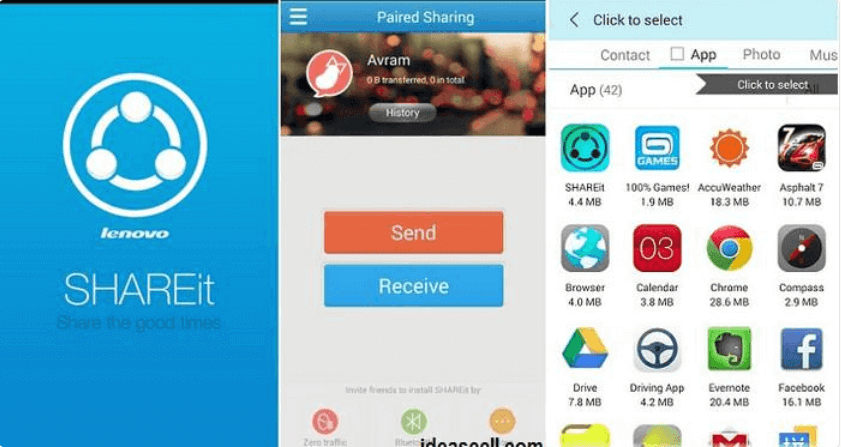 Aplicación para transferir de android a iphone- SHAREit