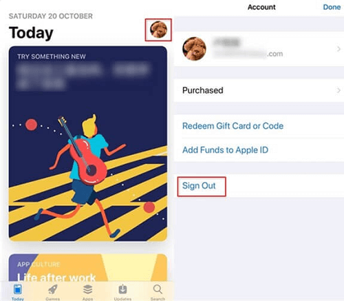 Cerrar sesión en Apple ID desde App Store